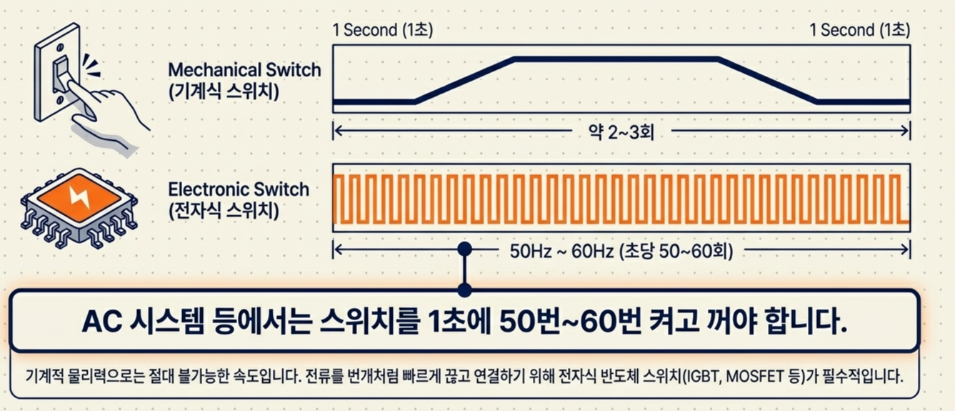 기계식 스위치와 전자식 스위치 비교