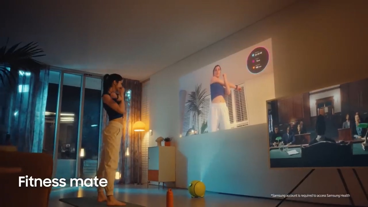 삼성 AI 로봇 볼리 피트니스 도움