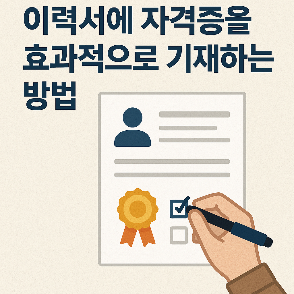 이력서에 자격증을 효과적으로 기재하는 방법: 취업 성공률을 높이는 전략적 접근법