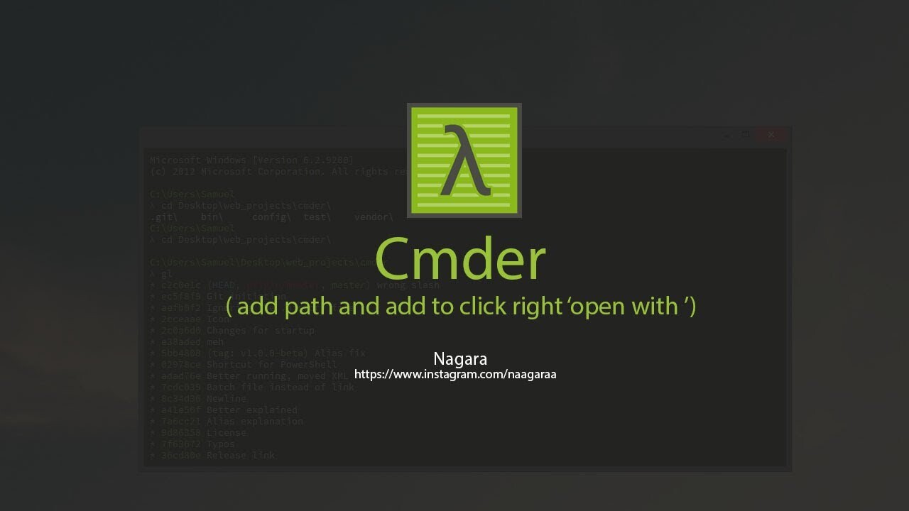 💽 Cmder 설치 & 설정 (+ 문자 깨짐 해결법)