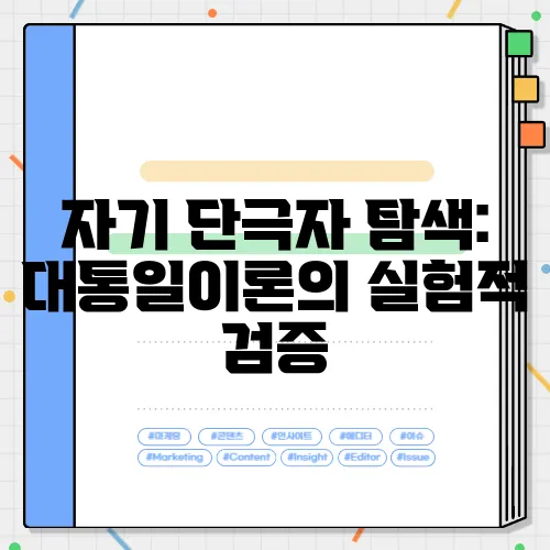자기 단극자 탐색: 대통일이론의 실험적 검증