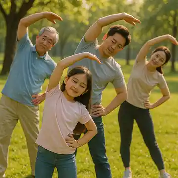 우울증 치료 가족 운동 이미지
