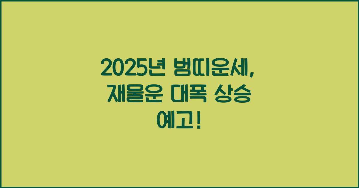 2025년 범띠운세