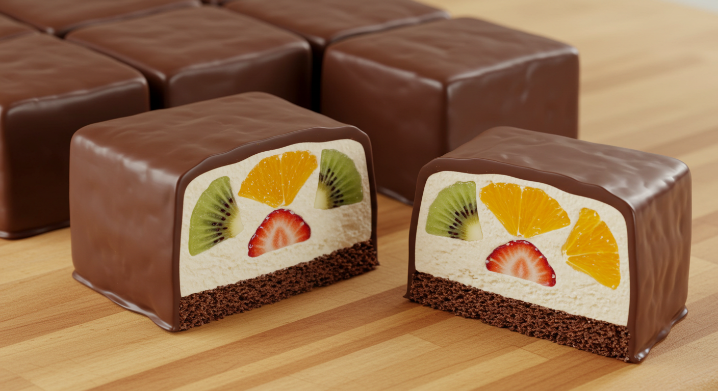 과일 듬뿍 초코 우유 푸딩