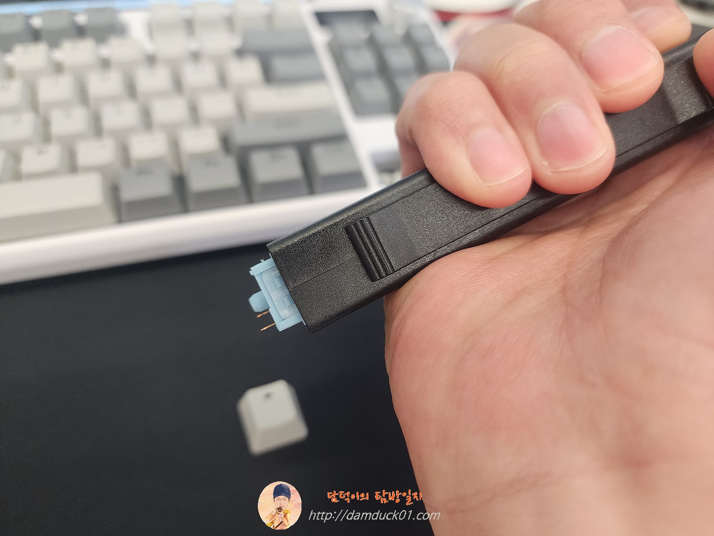 핫 스왑 키 풀러 키캡 조절기, 기계식 키보드 고정용 휴대용 스위치 리무버, 액션 DIY 청소 도구, 2 in 1