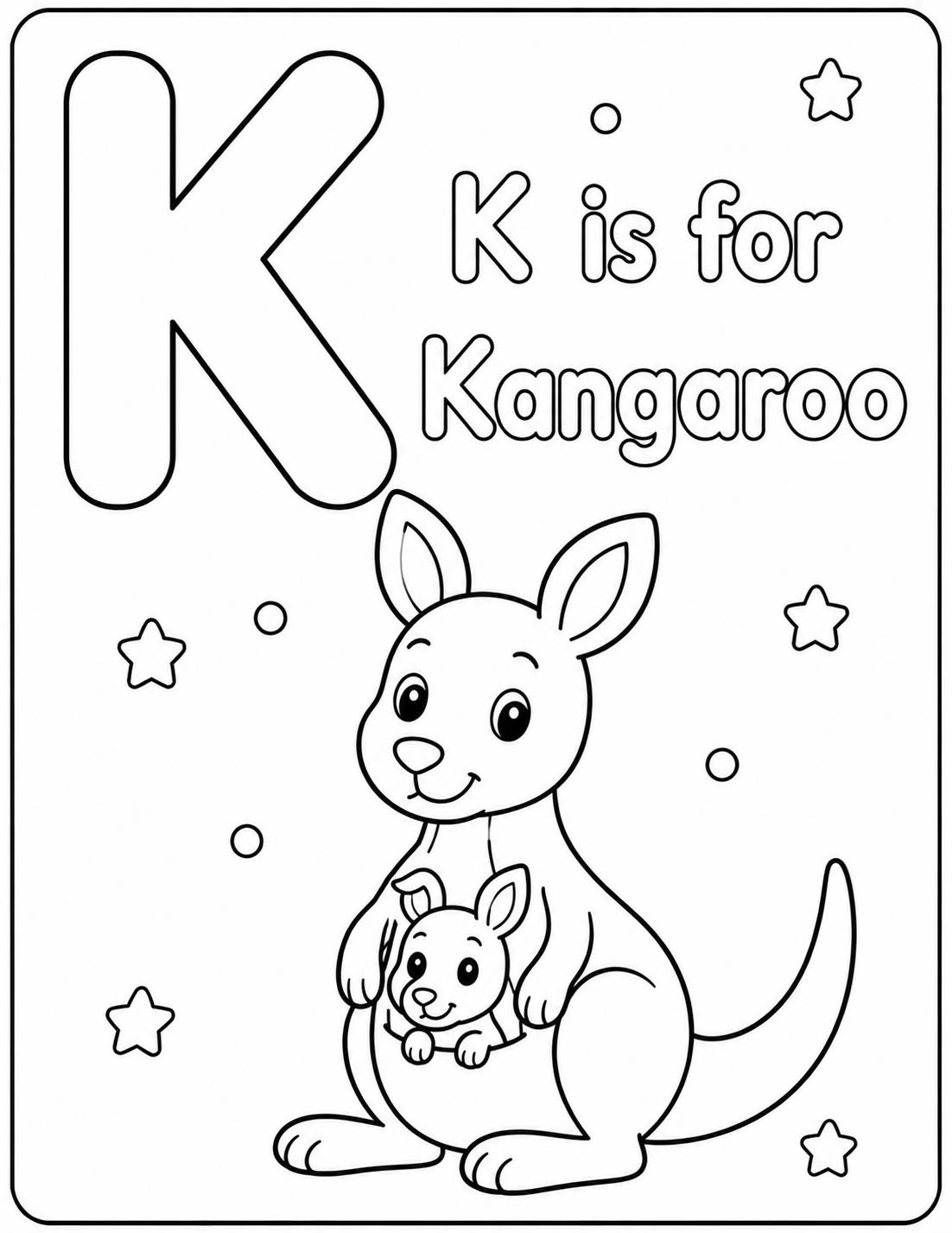 알파벳 K 색칠 도안