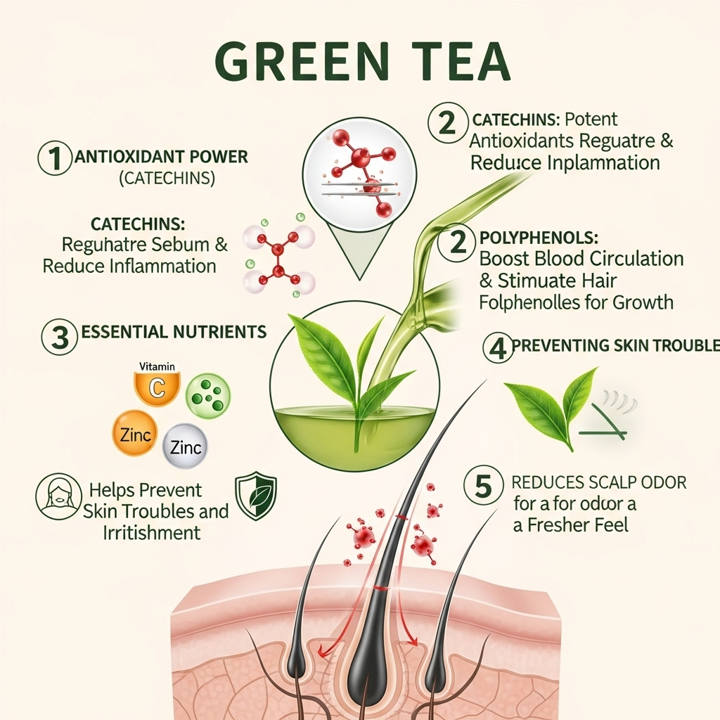 녹차 성분이 두피에 좋은 이유