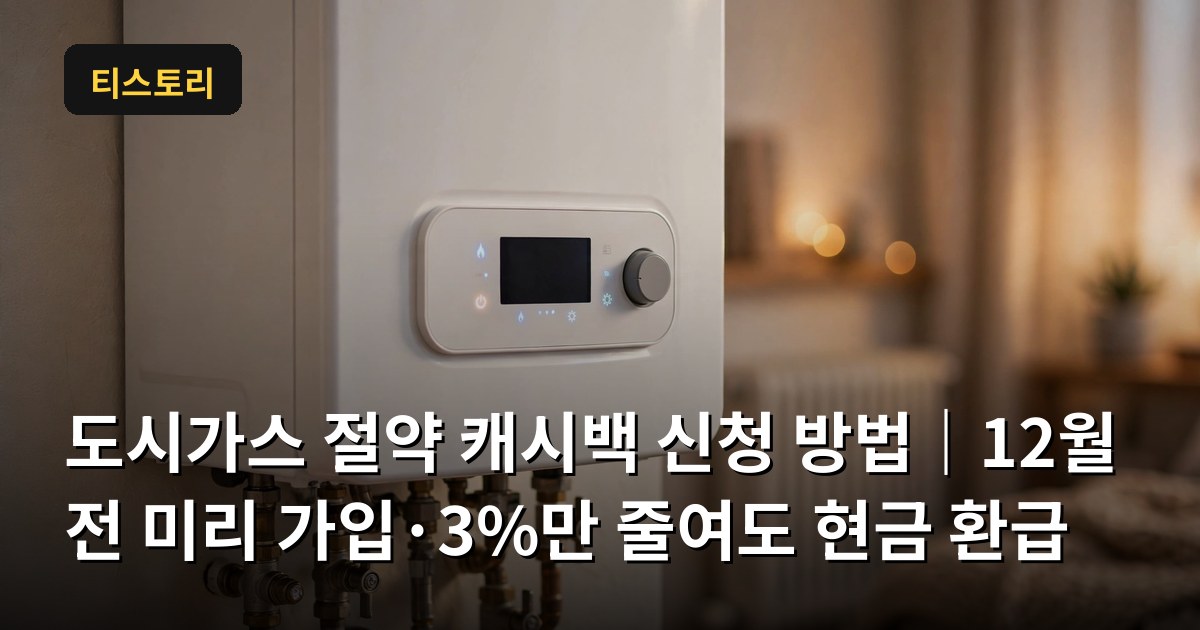 도시가스 절약 캐시백 신청 방법