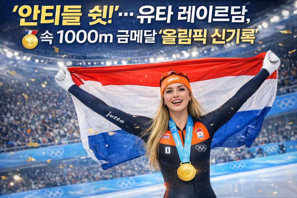 유타 레이르담 빙속 1000미터 금메달 올림픽 신기록의 모든 것