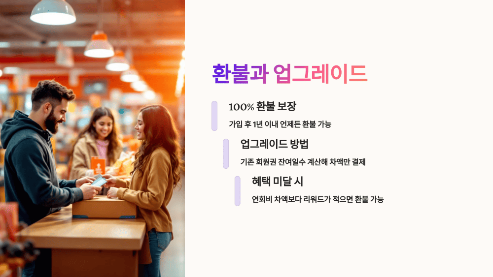 환불과 업그레이드는 어떻게 할까?