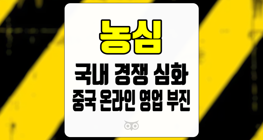 농심, 국내 경쟁 심화와 중국 온라인 영업 부진이 농심에 미치는 영향