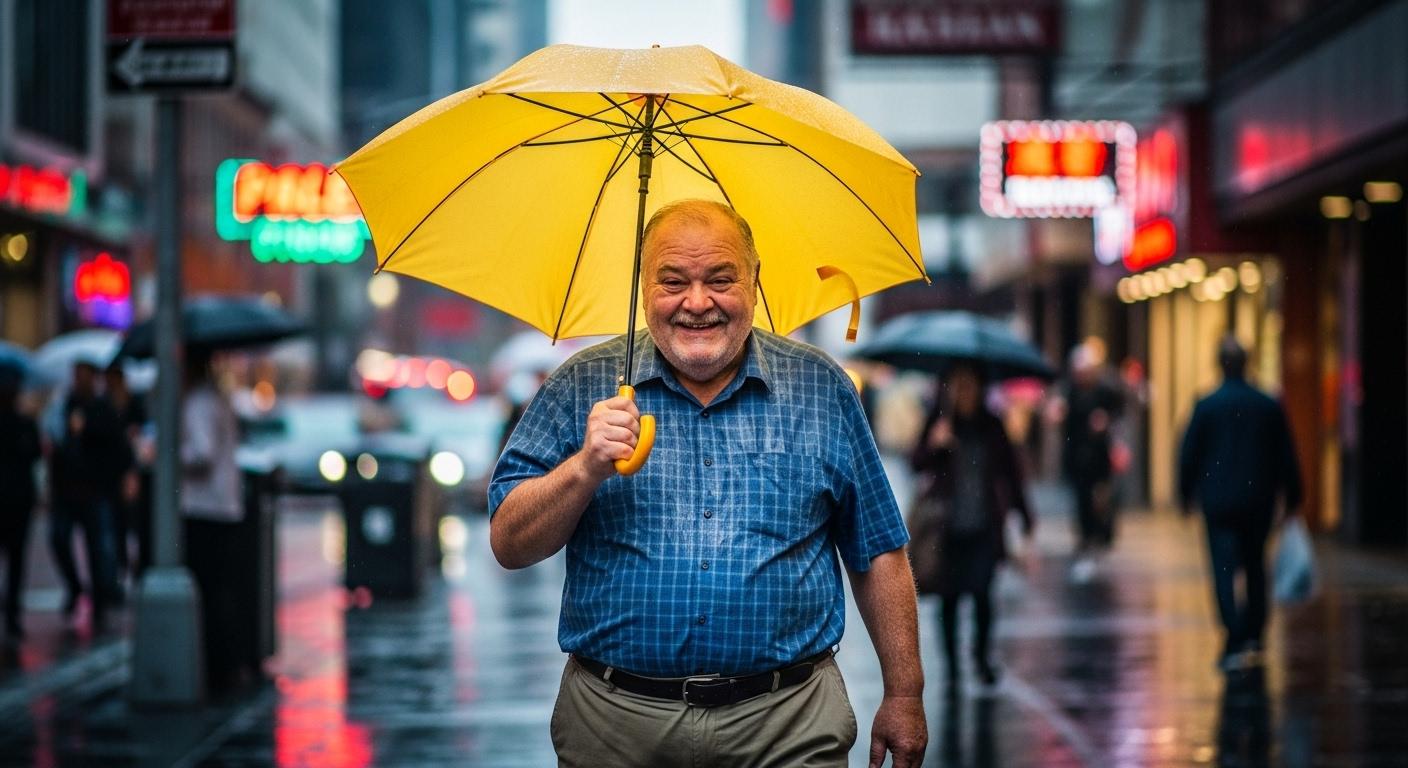 뚱삼촌은 노란우산을 써