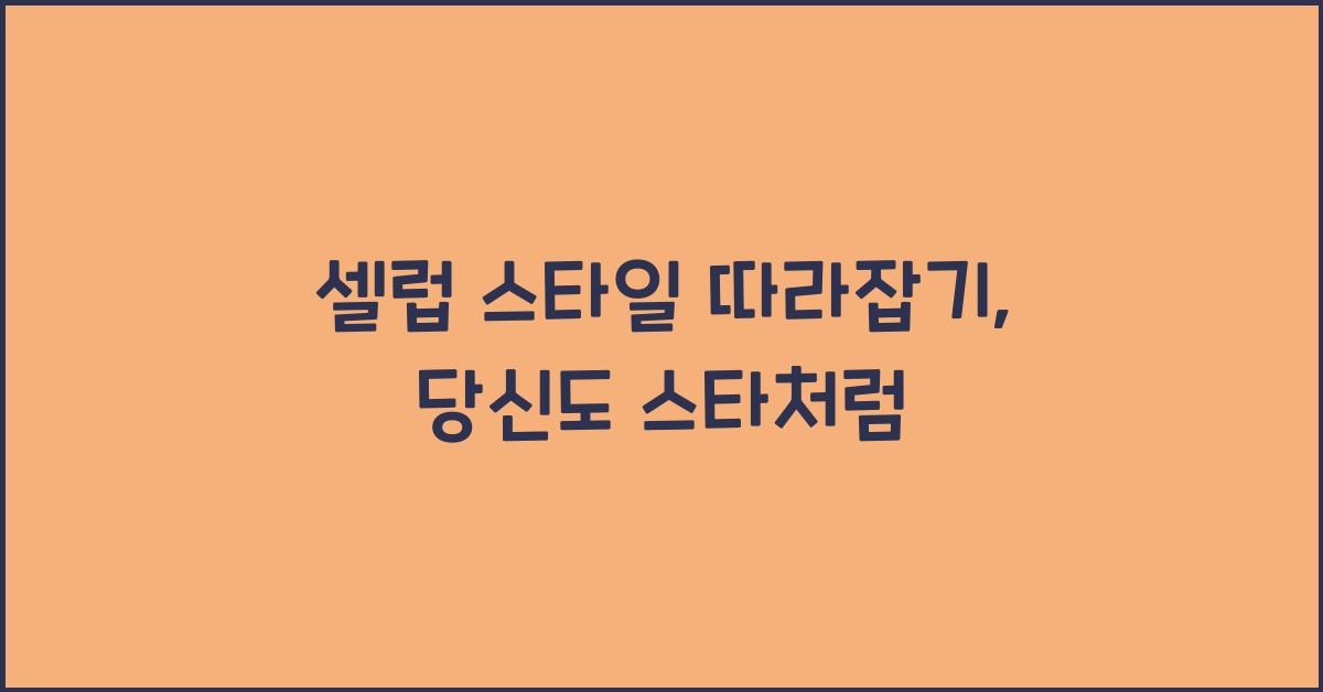 셀럽 스타일 따라잡기