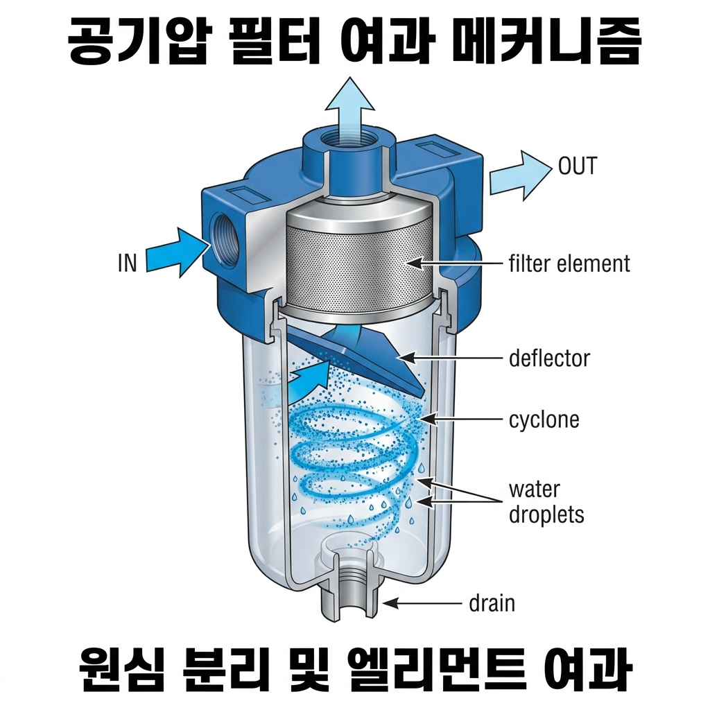 공기압 필터 보수점검 및 고장 대책 구동부 직전의 오염물 최종 차단 전략