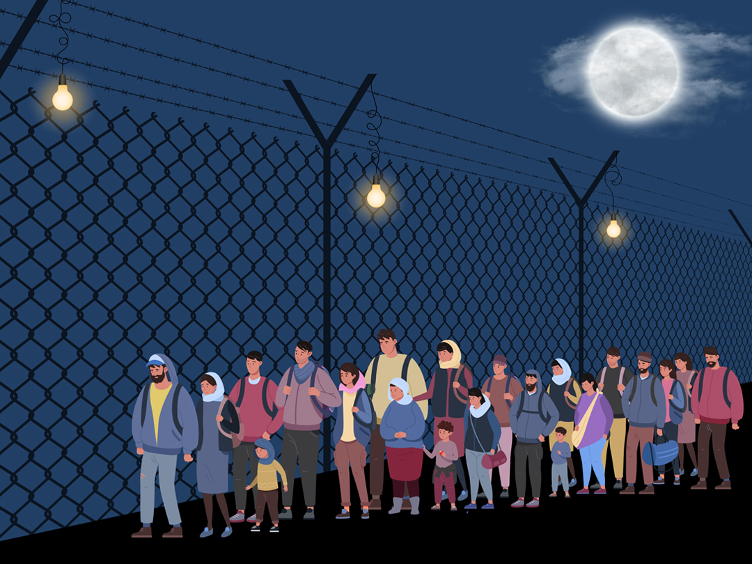 난민 일러스트 무료 이미지 다운로드