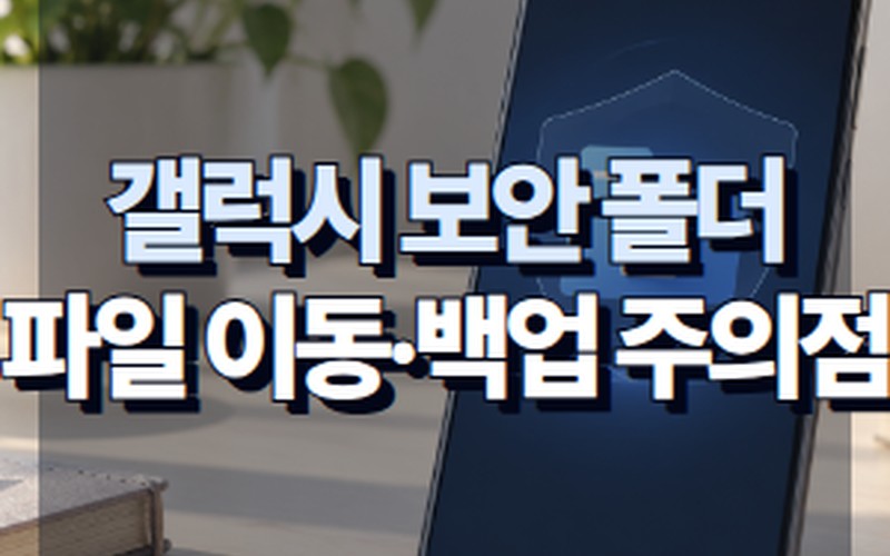 갤럭시 보안 폴더 설정과 안전한 파일 이동 및 기기 변경 전 필수 백업