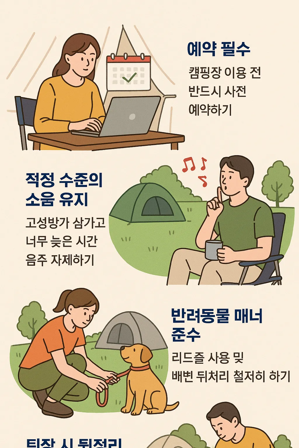 초보 캠퍼 에티켓 관련 사진