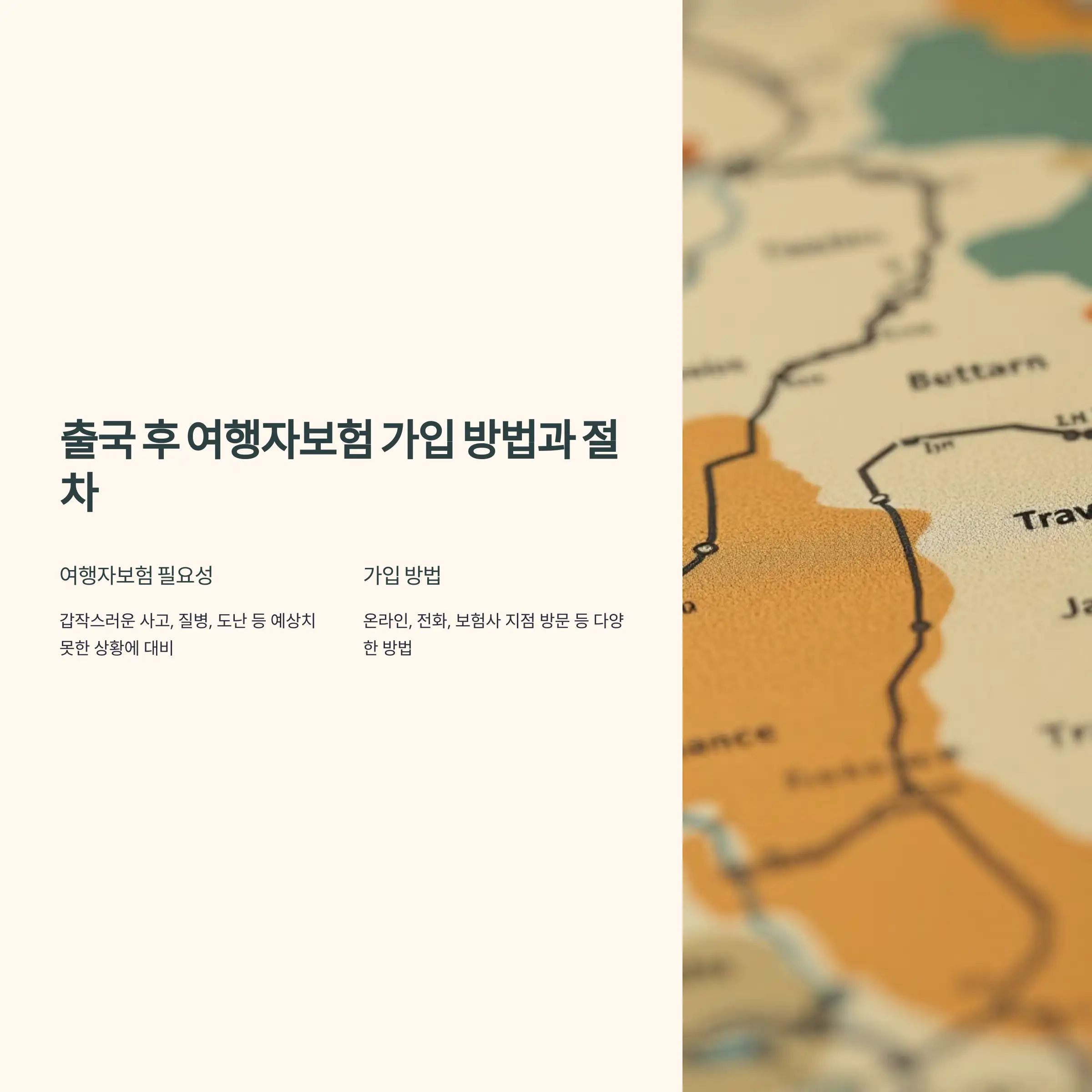 출국 후 여행자보험 가입 방법과 절차 PPO Network 기반 보험