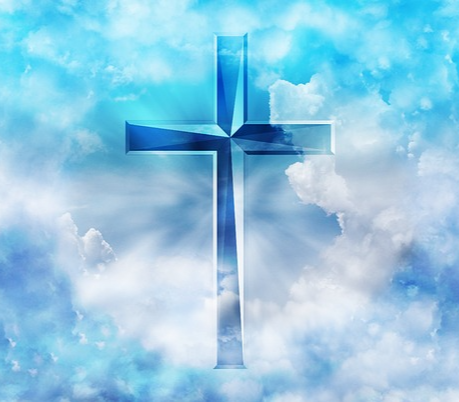 하늘 배경의 십자가