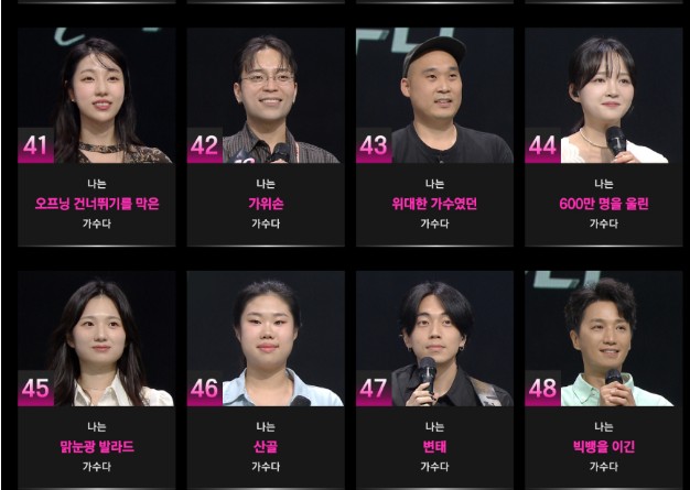 싱어게인3-본선진출자