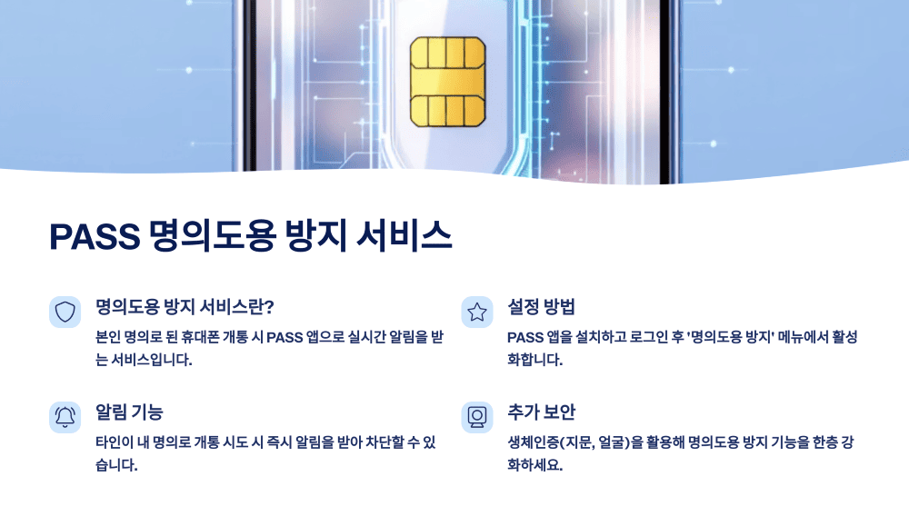 PASS 명의도용 방지 서비스