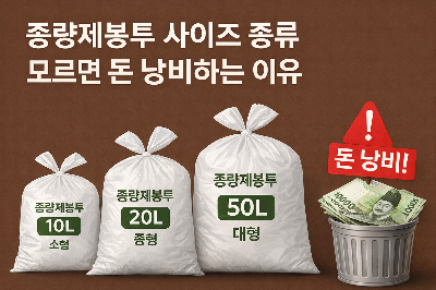 쓰레기 종량제 봉투 대란 원인과 해결방안