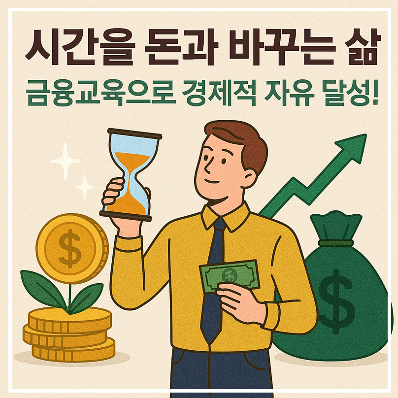 시간을 돈과 바꾸는 삶, 금융교육 이미지