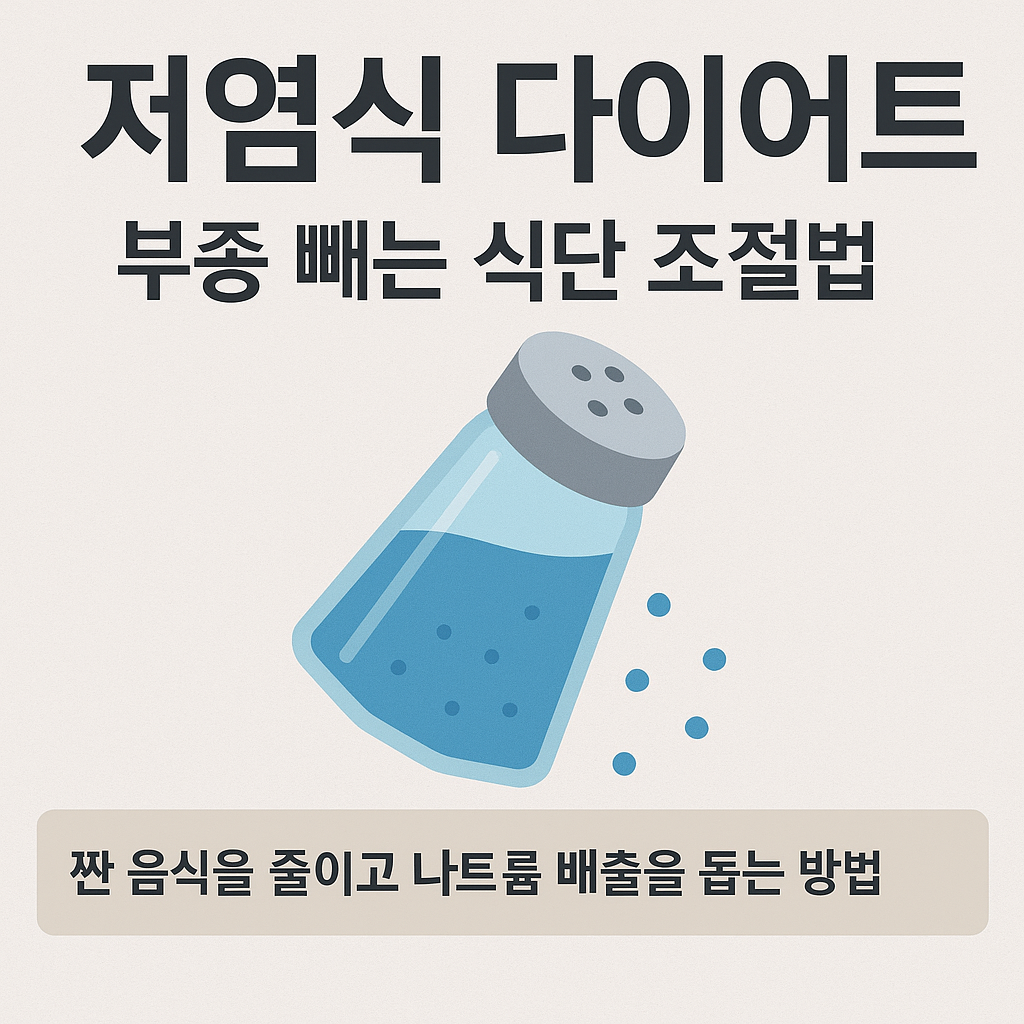 저염식 다이어트, 부종 빼는 식단 조절법
