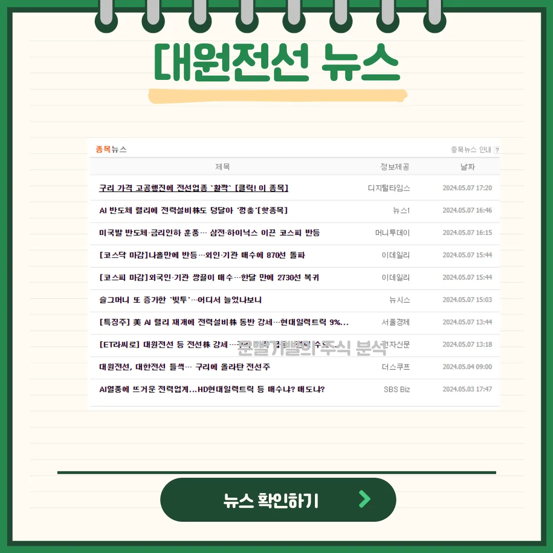 대원전선 뉴스