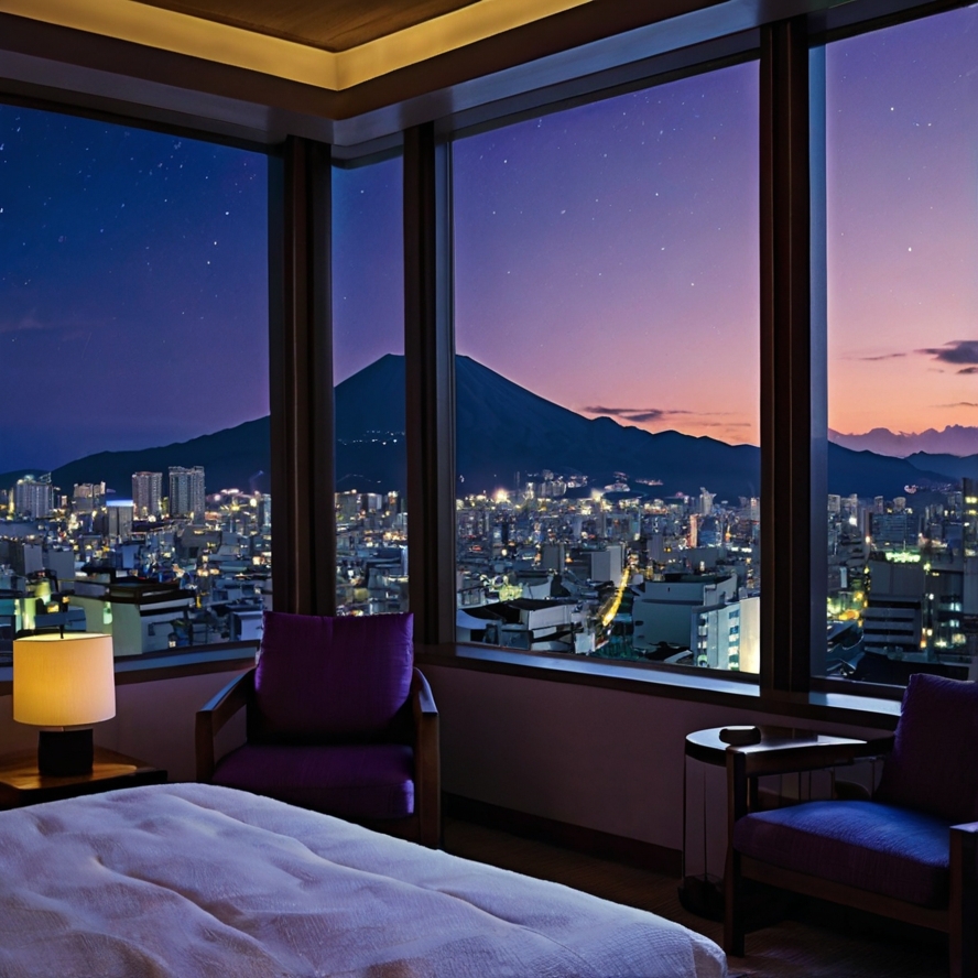 가고시마 추천 숙소 사쿠라지마 전경이 보이는 호텔 이미지