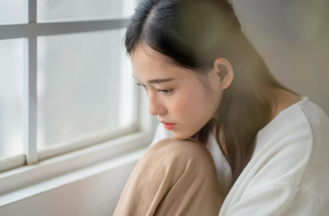 우울증을 앓고 있는 여성