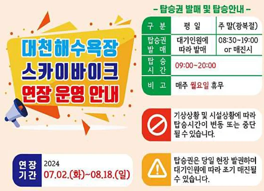 대천해수욕장 스카이바이크