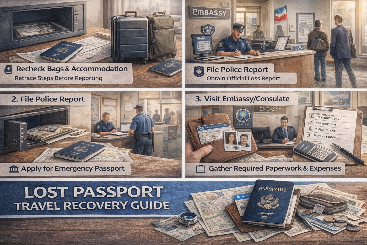 여행 중 여권 분실 대처 방법 관련 이미지