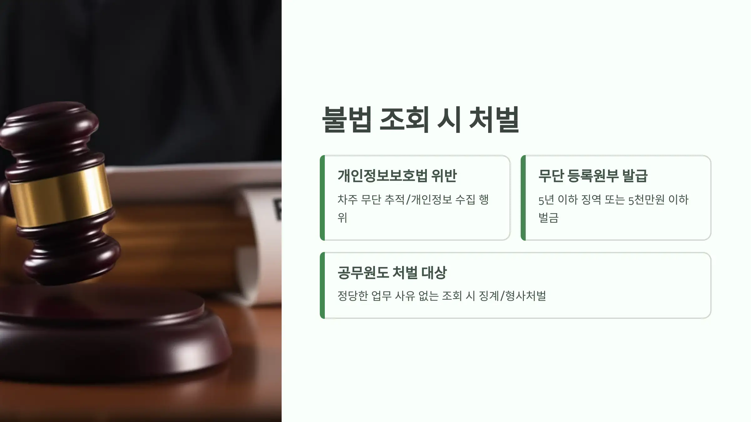 불법 조회 시 처벌 가능성