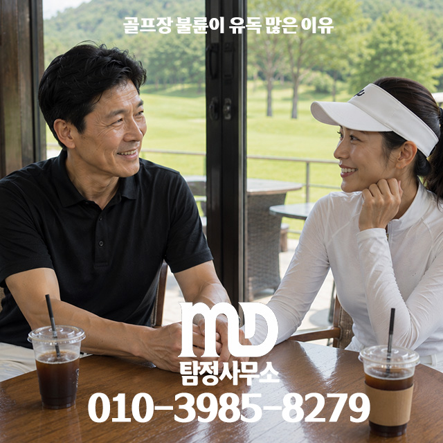 골프장에서 상간녀와 불륜을 저지르는 남편