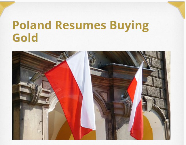 폴란드 금매입 재개 소식