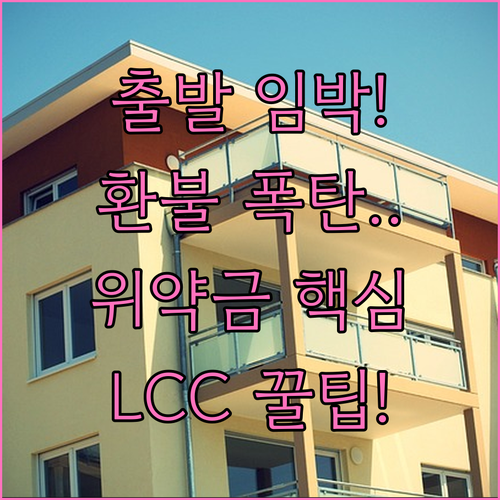 출발 임박 LCC 환불 수수료 급증 ..