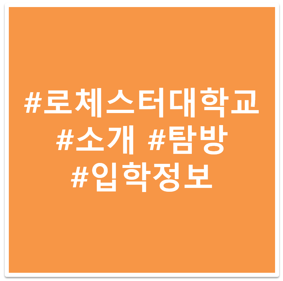 로체스터 대학교 태그 이미지