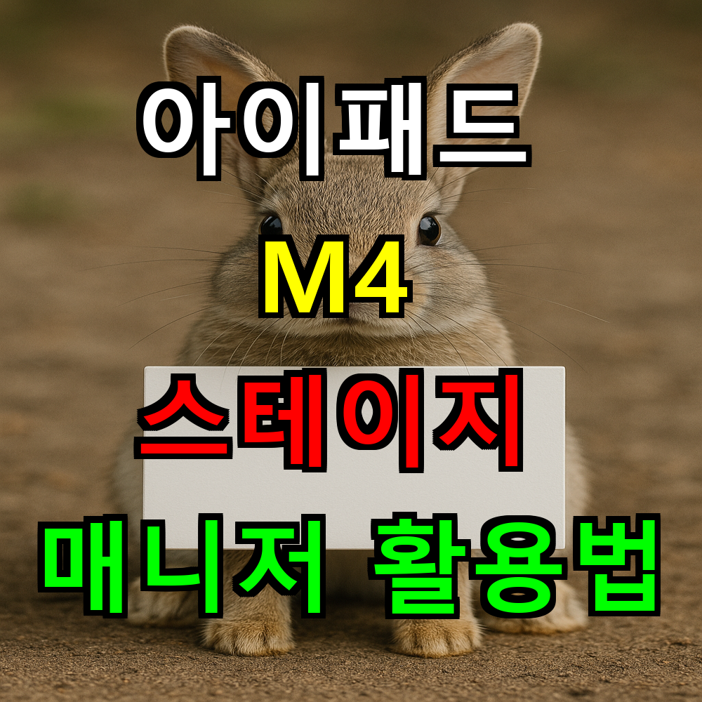 아이패드 M4 스테이지 매니저 활용법