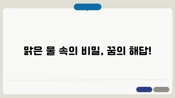 탁한 물 꿈