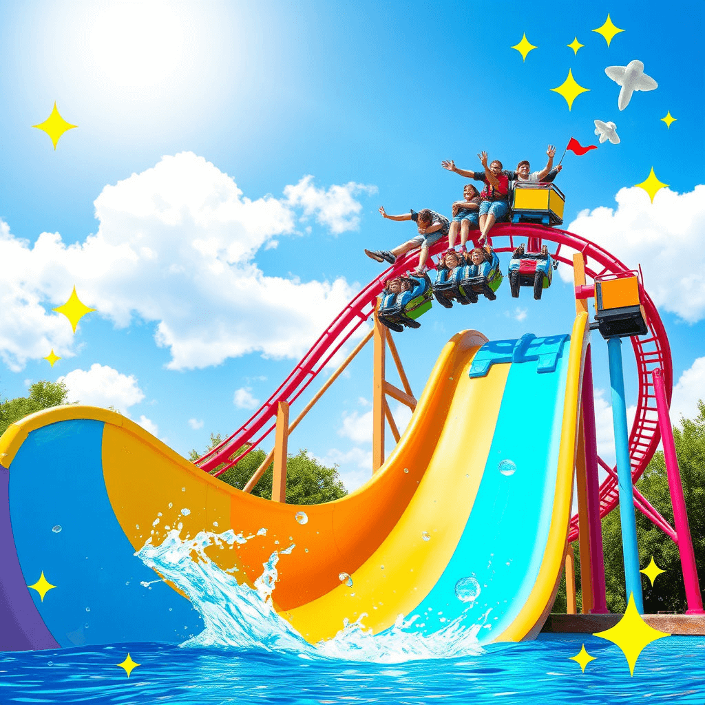 워터 슬라이드와 롤러코스터 꿈 해몽