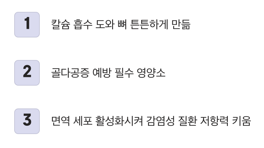 '뼈 건강'과 '면역력'의 총사령관