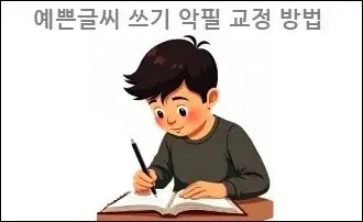 예쁜글씨 쓰기 악필 교정 방법
