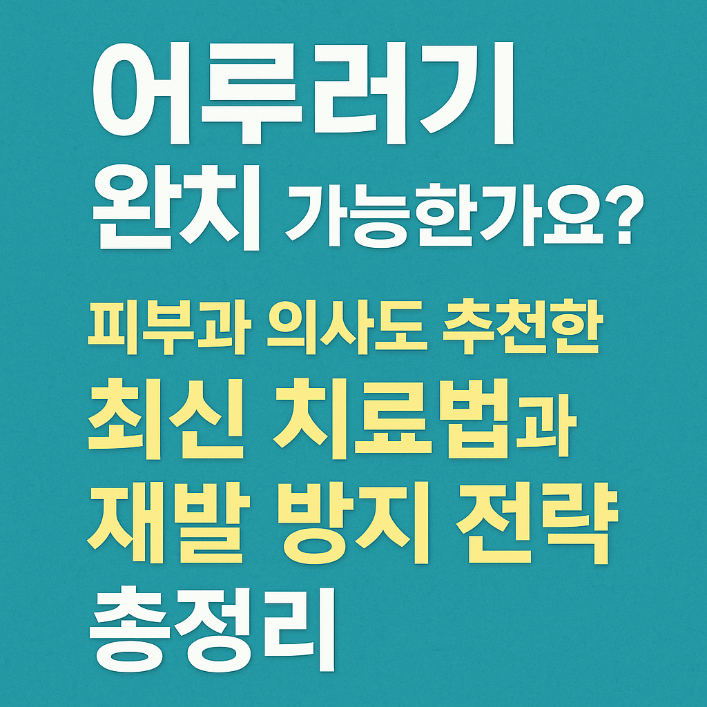 어루러기 완치 가능한가요? 피부과 의사도 추천한 최신 치료법과 재발 방지 전략 총정리
