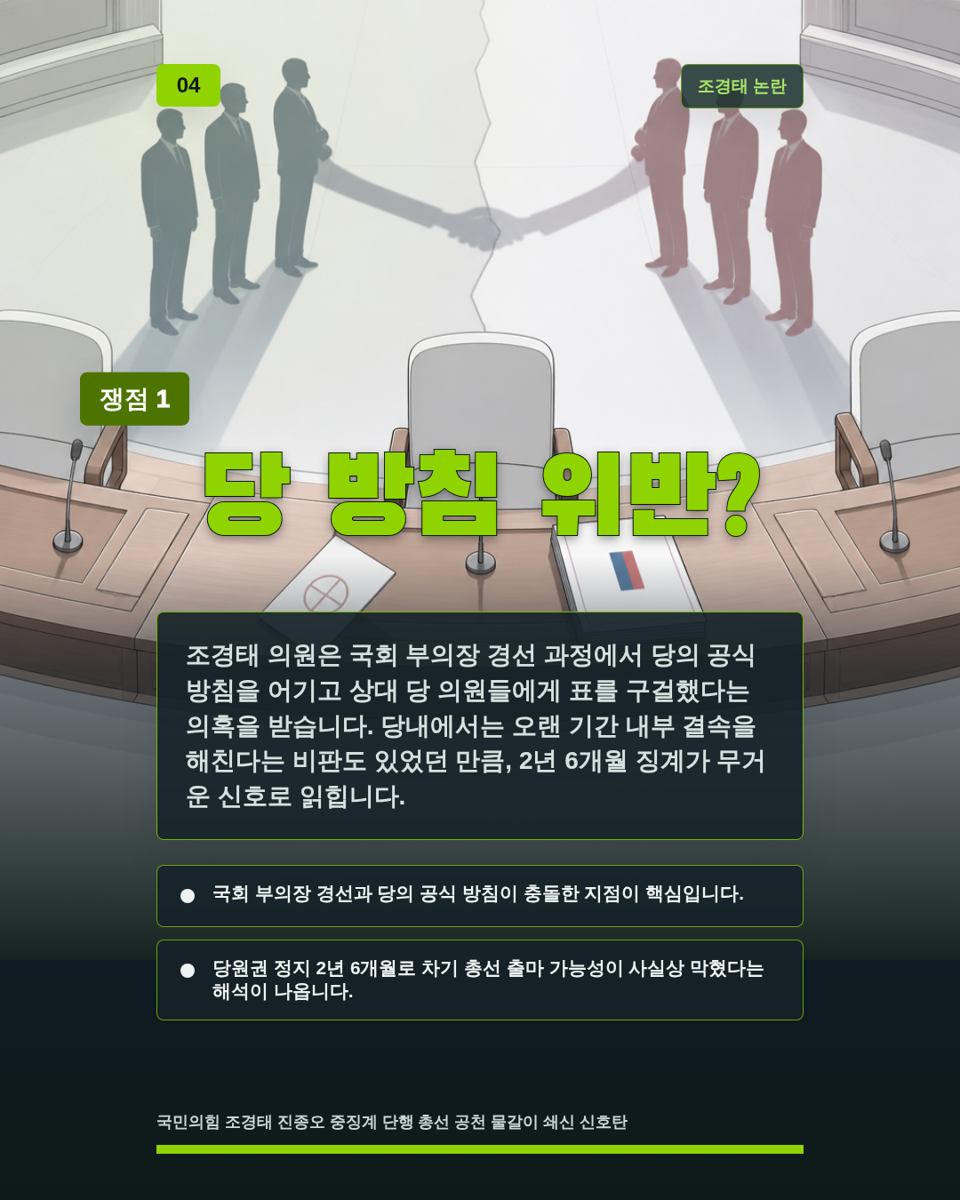 당 방침 위반?