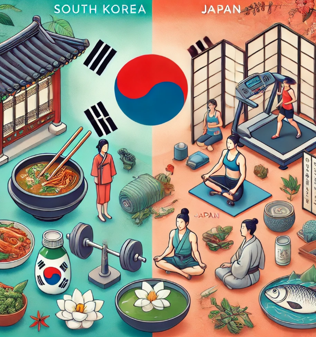 한국 VS 일본 간 건강비교