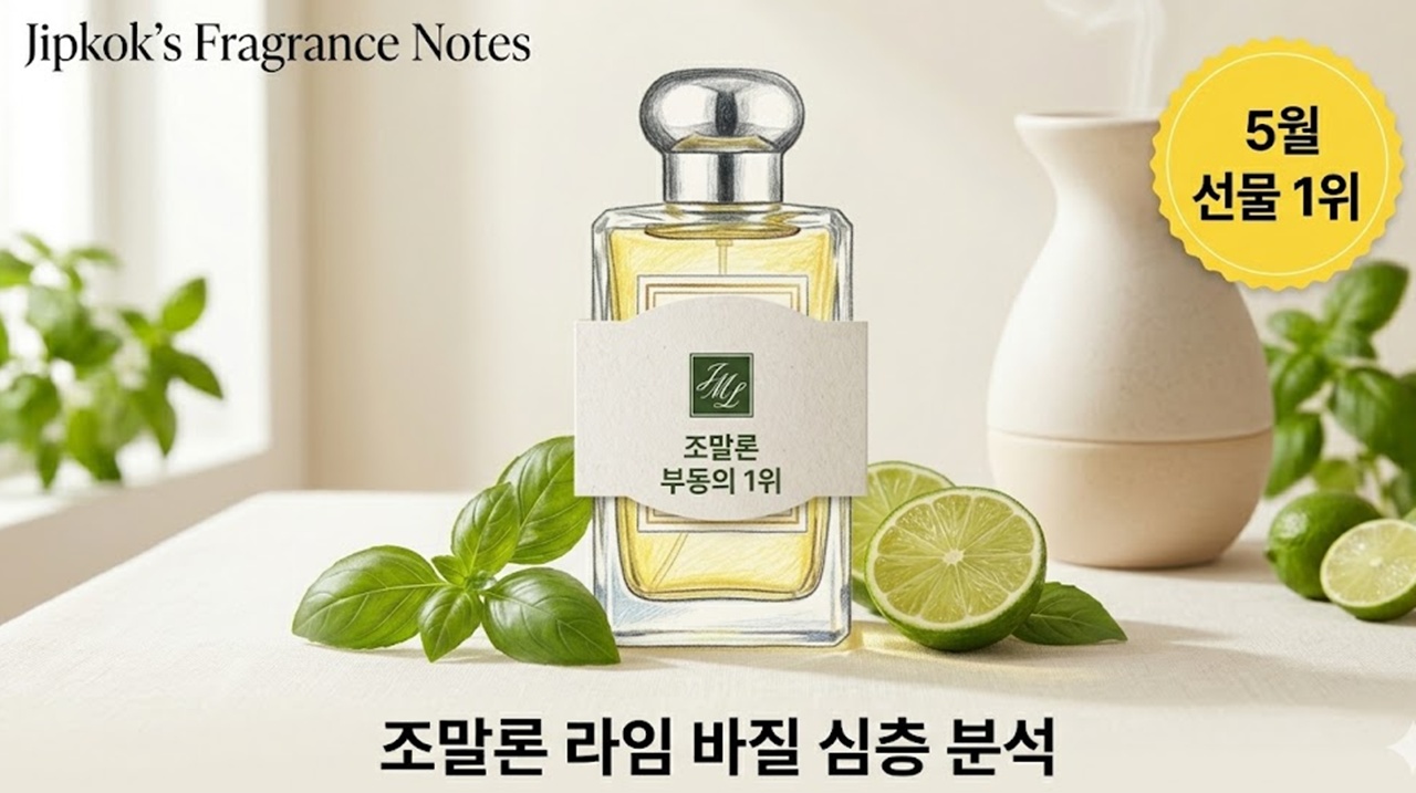 블링블링 집콕이가 직접 그린 색연필 일러스트로 보는 조말론 라임 바질 앤 만다린 성분 및 효능 리뷰