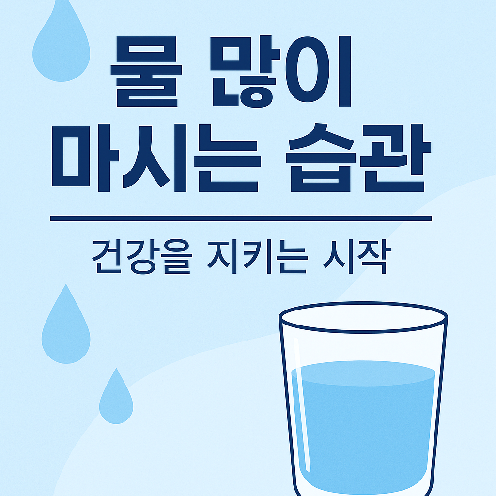 물 많이 마시는 습관 - 건강을 지키는 시작