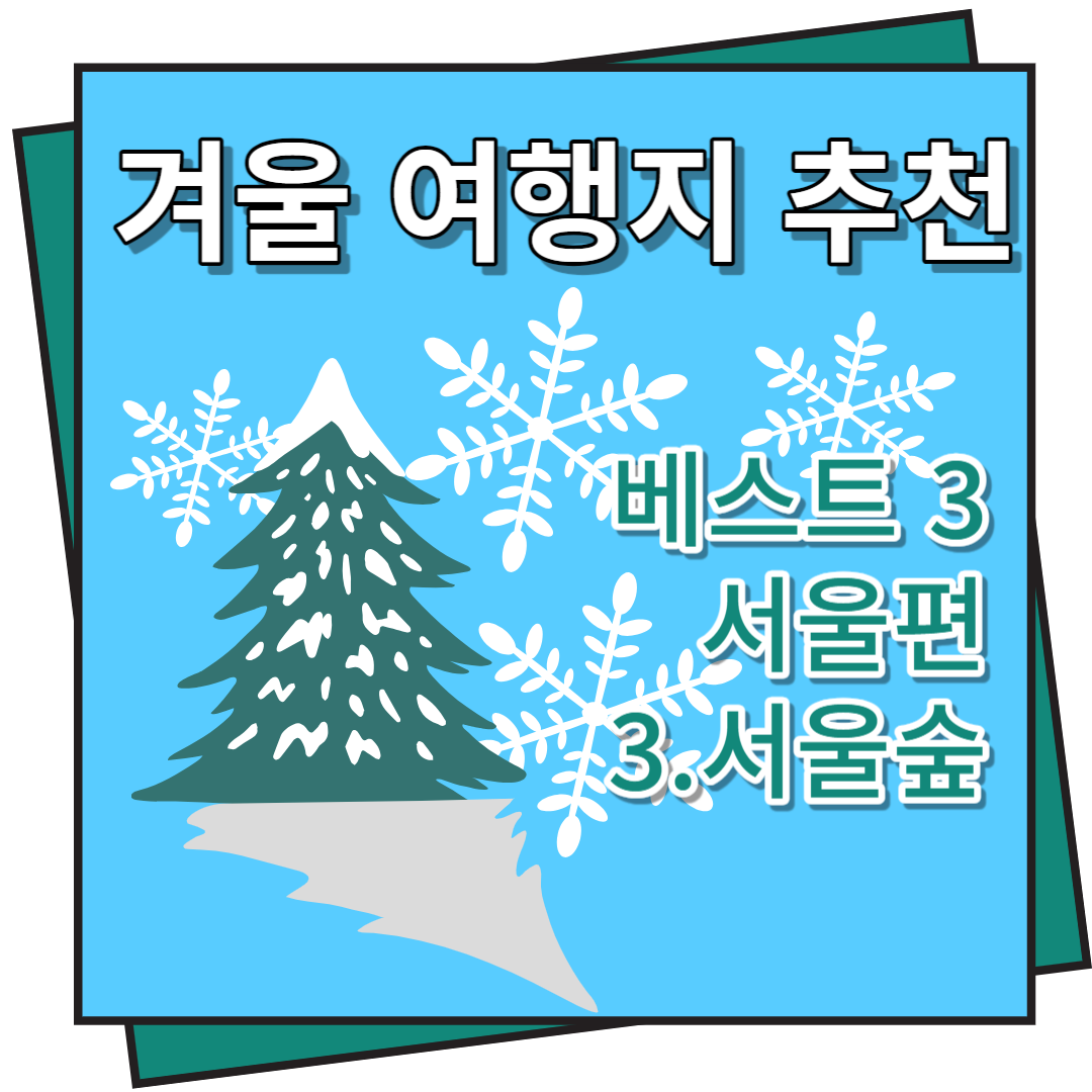 겨울 여행지 추천 서울숲