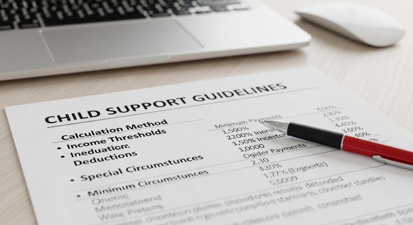 양육비 지급 기준표